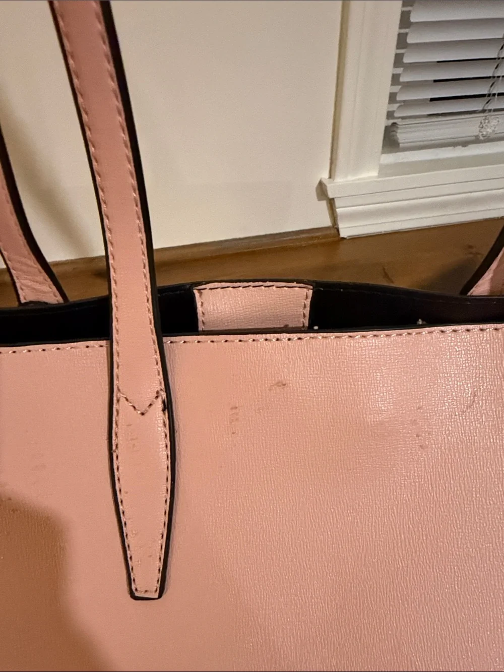 kate spade Pink and Black Leather Tote